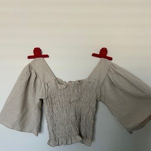 Lisa Says Gah Smocked Crop Top